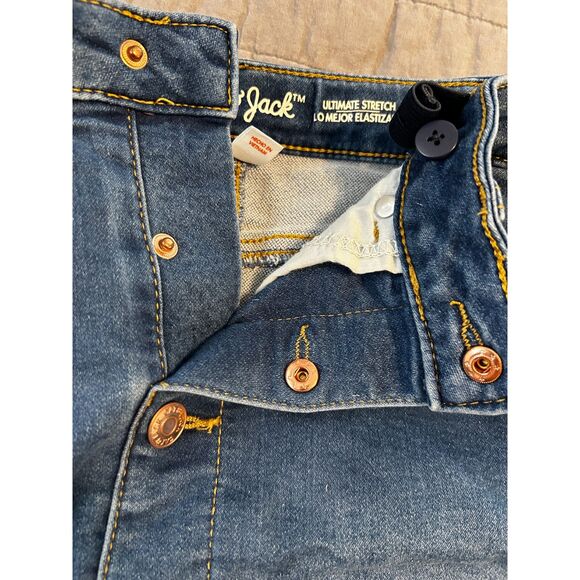 Cat & Jack Girl's Denim Skirt Dark Wash Snap Closure Adjustable Waist Size S - Picture 4 of 4